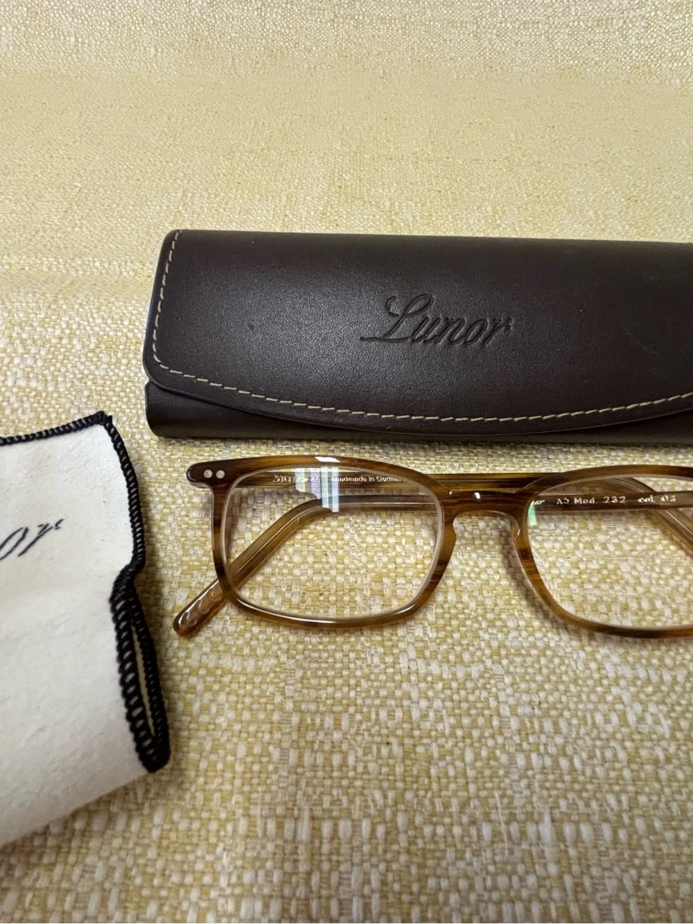 Lunor Havana Women's Light Brown Tortoiseshell Eyeglasses with Case